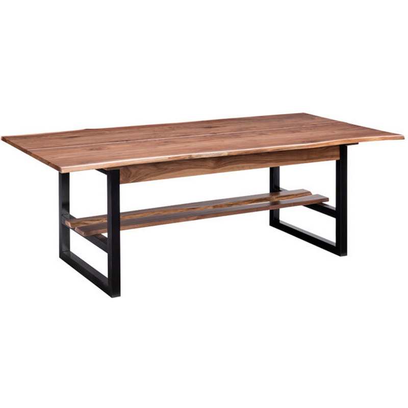 Dining Table with Horizontal Free Form Stretcher  Green Gables