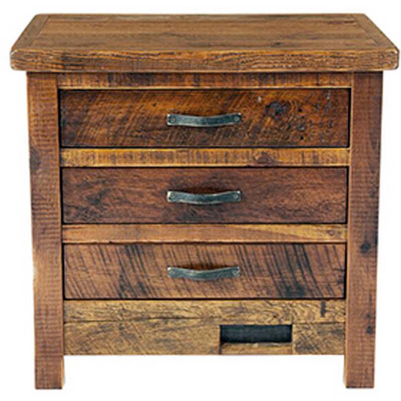 Elite 3 Drawer Nightstand  Green Gables