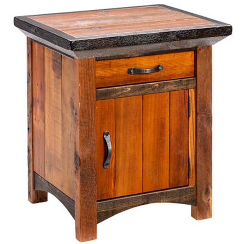 1 Door 1 Drawer Nightstand Hinged Right  Green Gables