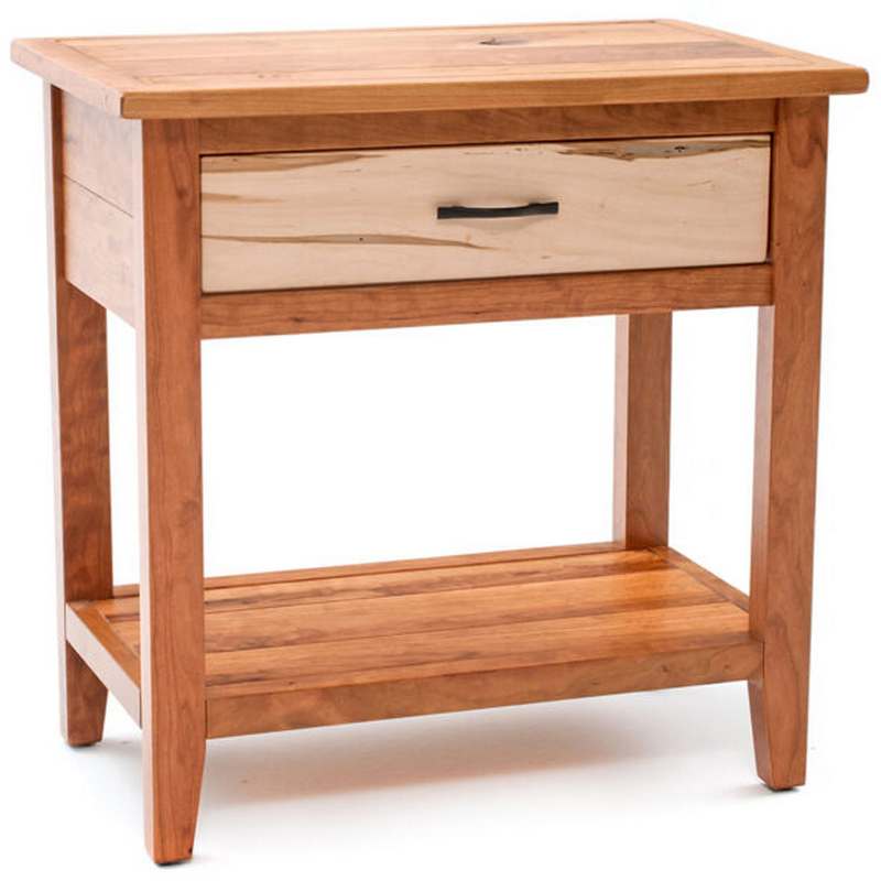 1 Drawer Nightstand Maple and Cherry Mix  Green Gables