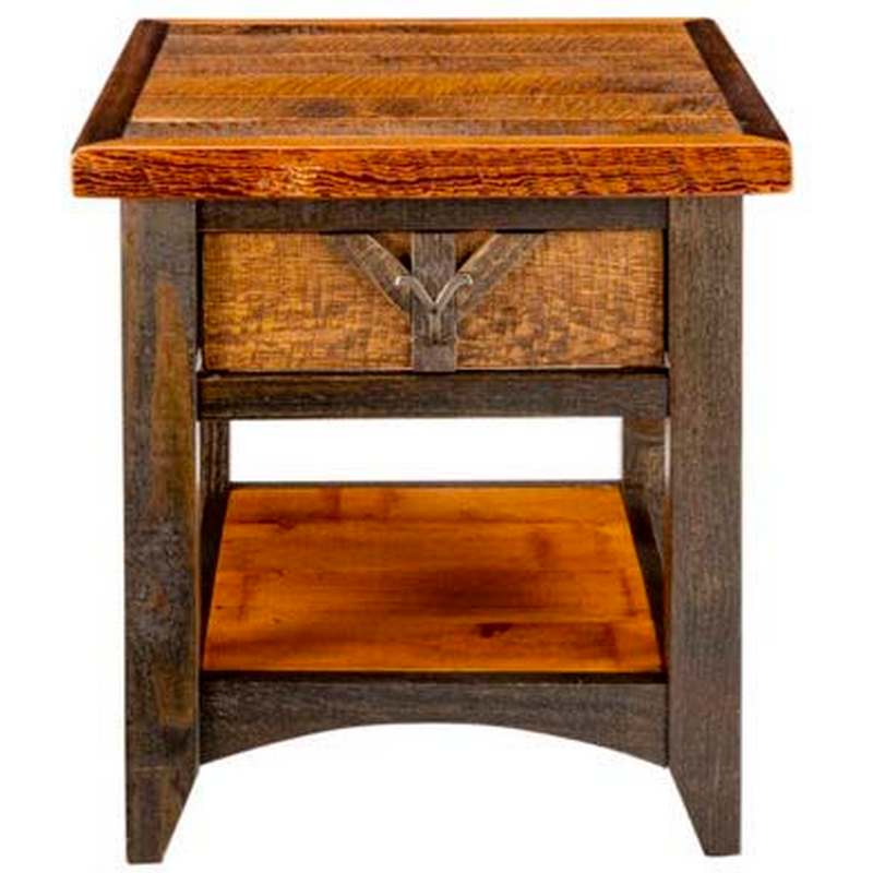 1 Drawer Side Table with Shelf  Green Gables