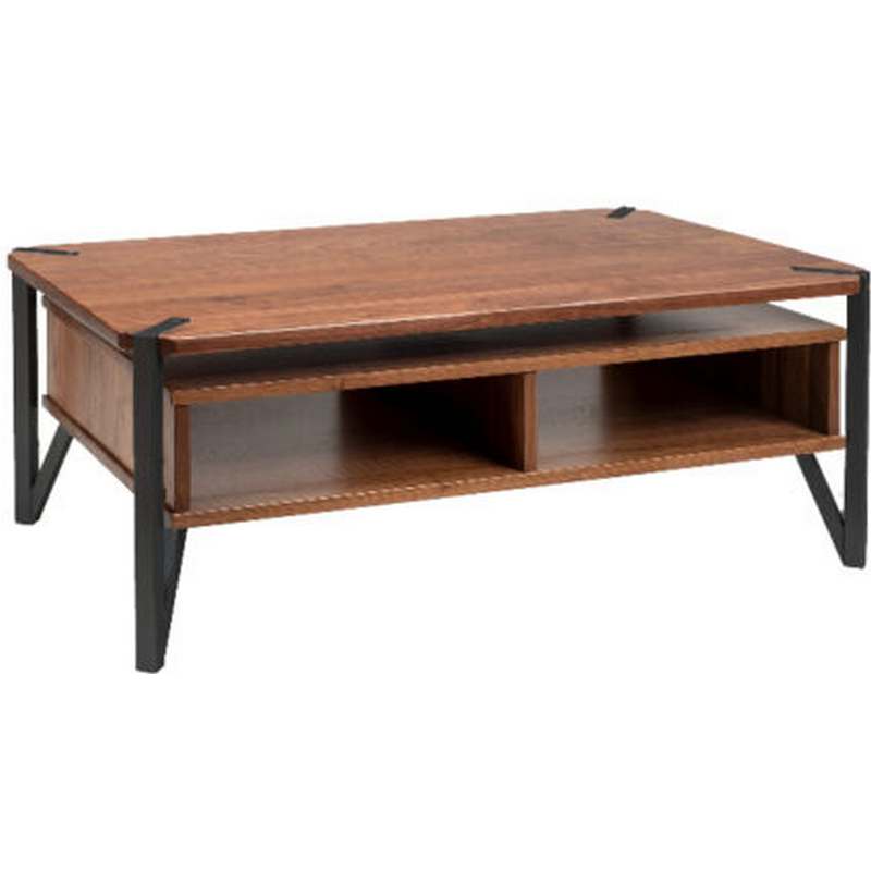 Coffee Table with Open Areas with Black Metal  Green Gables