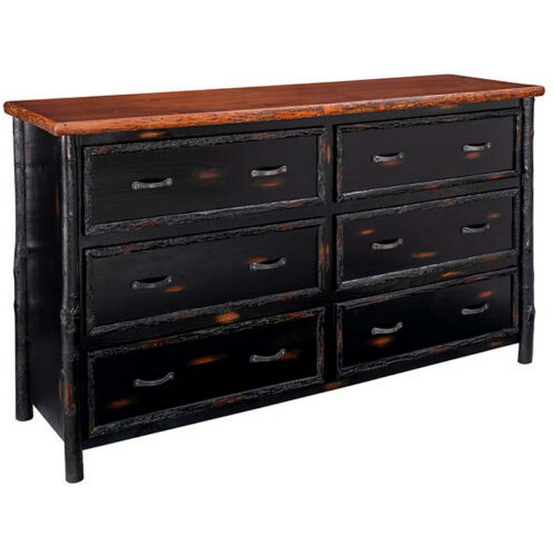 6 Drawer Dresser Antique Black  Green Gables