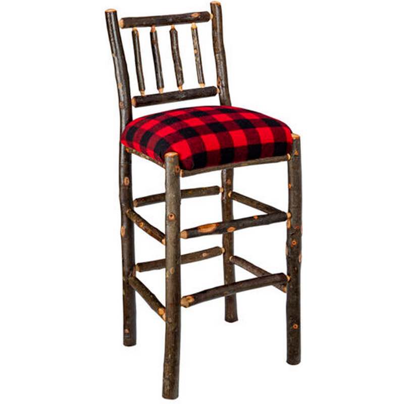 30 inch Bar Stool With Rail Back  Green Gables