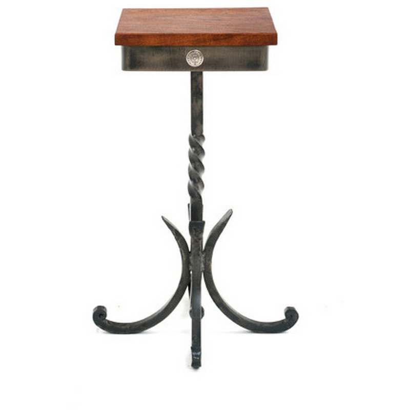 Dijon Square Pedestal End Table  Green Gables