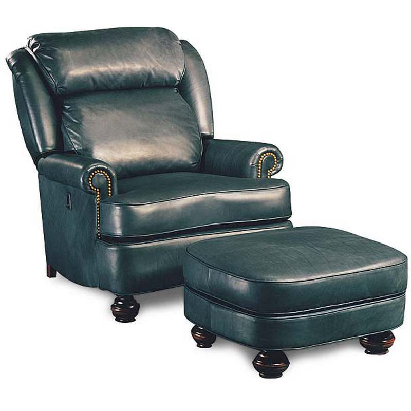 Ease Back Chair and 1133 Bradley Ottoman 052 Leathercraft