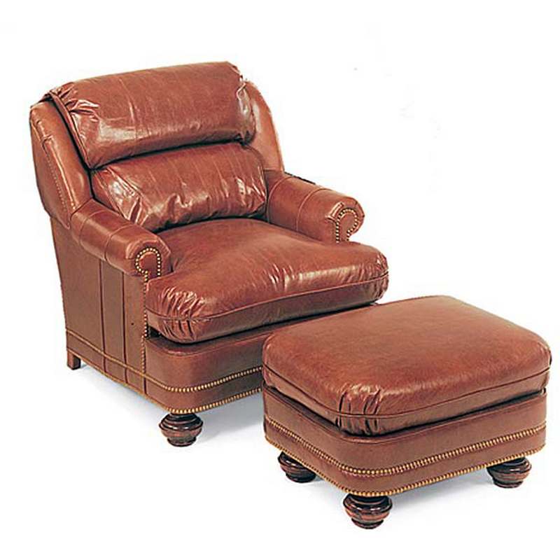 Chair and 1043 Blayne Ottoman 1042 Leathercraft