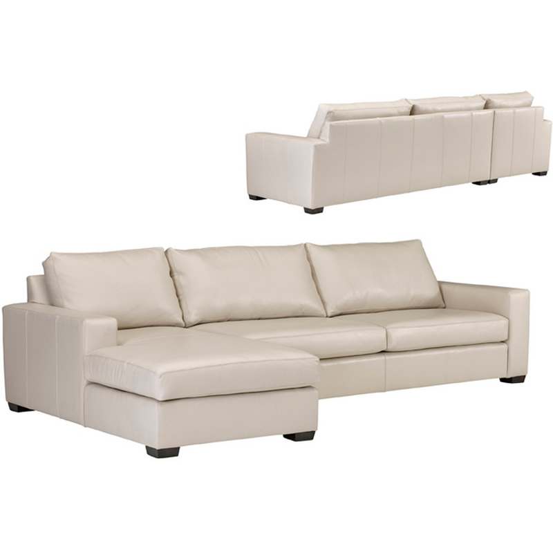 Left Arm Chaise and 912 00 1R Right Arm Sofa 912-08-16 Leathercraft