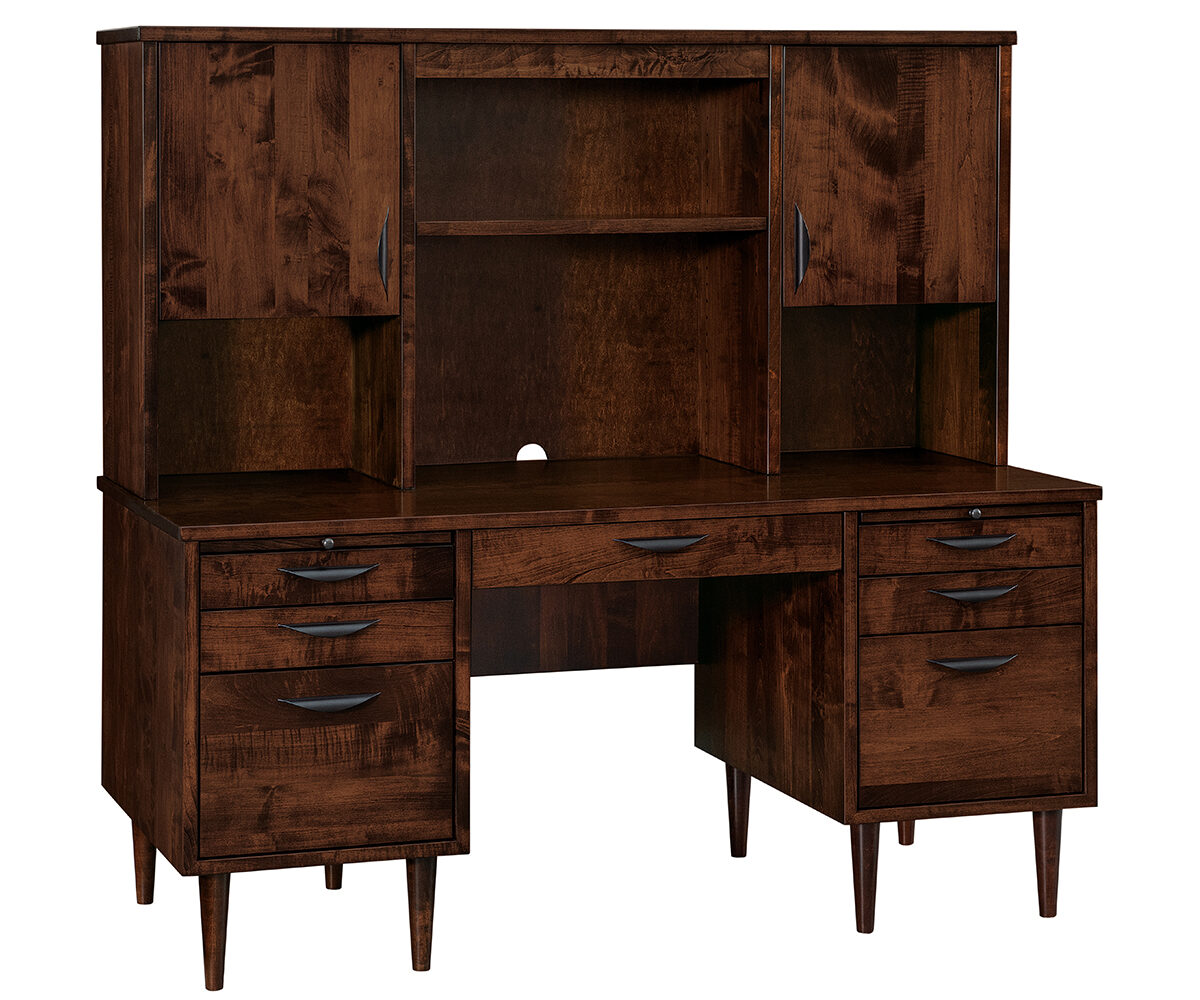 Century Desk & Topper | Amish Oak & Cherry | Hickory, NC